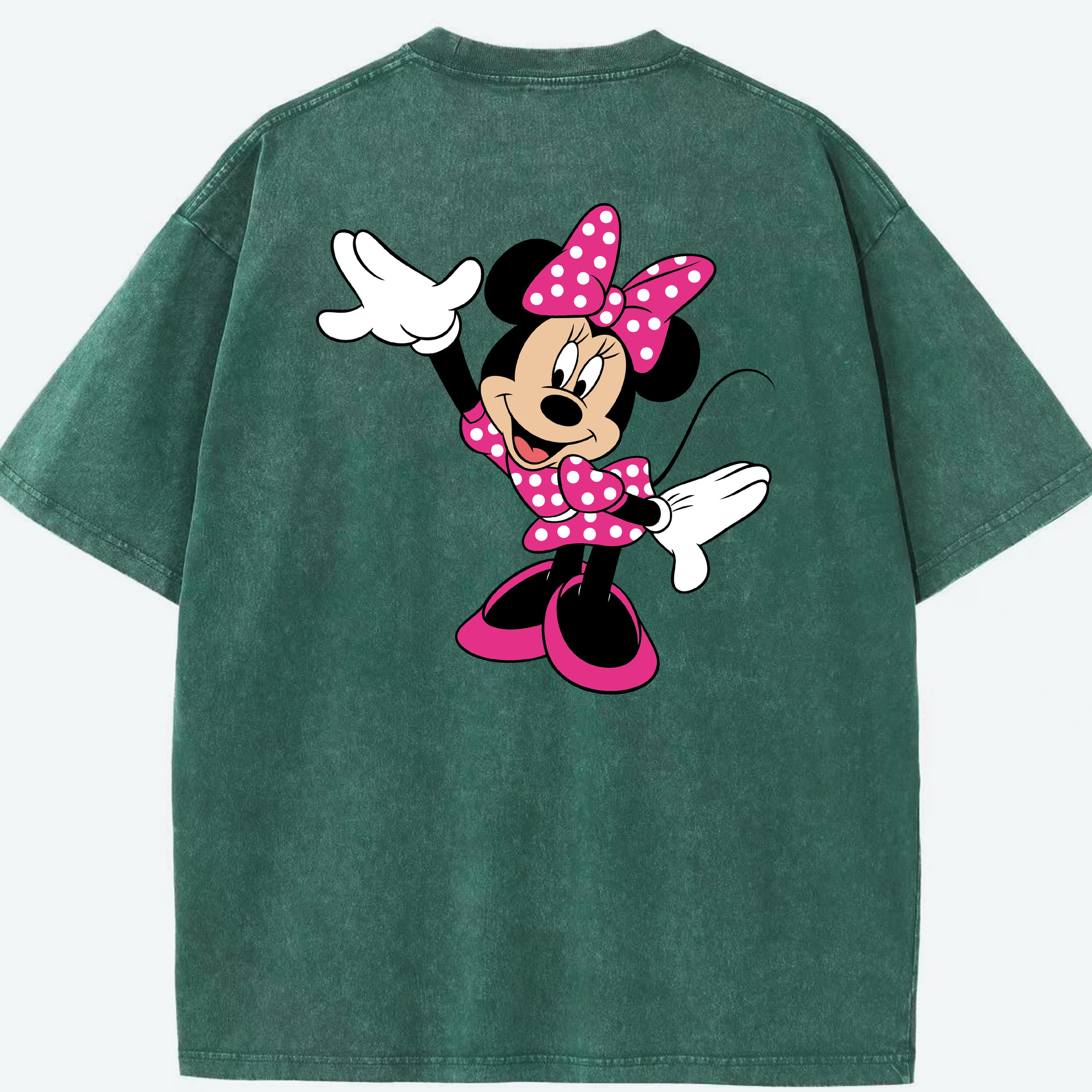（画像用） ミッキーマウス Mickey Mouse 綿100% ヴィンテージ風 半袖Tシャツ（背面プリント）